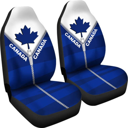 Canada In Me Blue Car Seat Covers Zipper Style