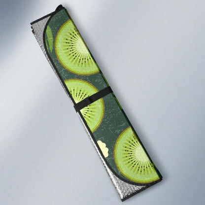 Whole Sliced Kiwi Leave And Flower Car Auto Sun Shades