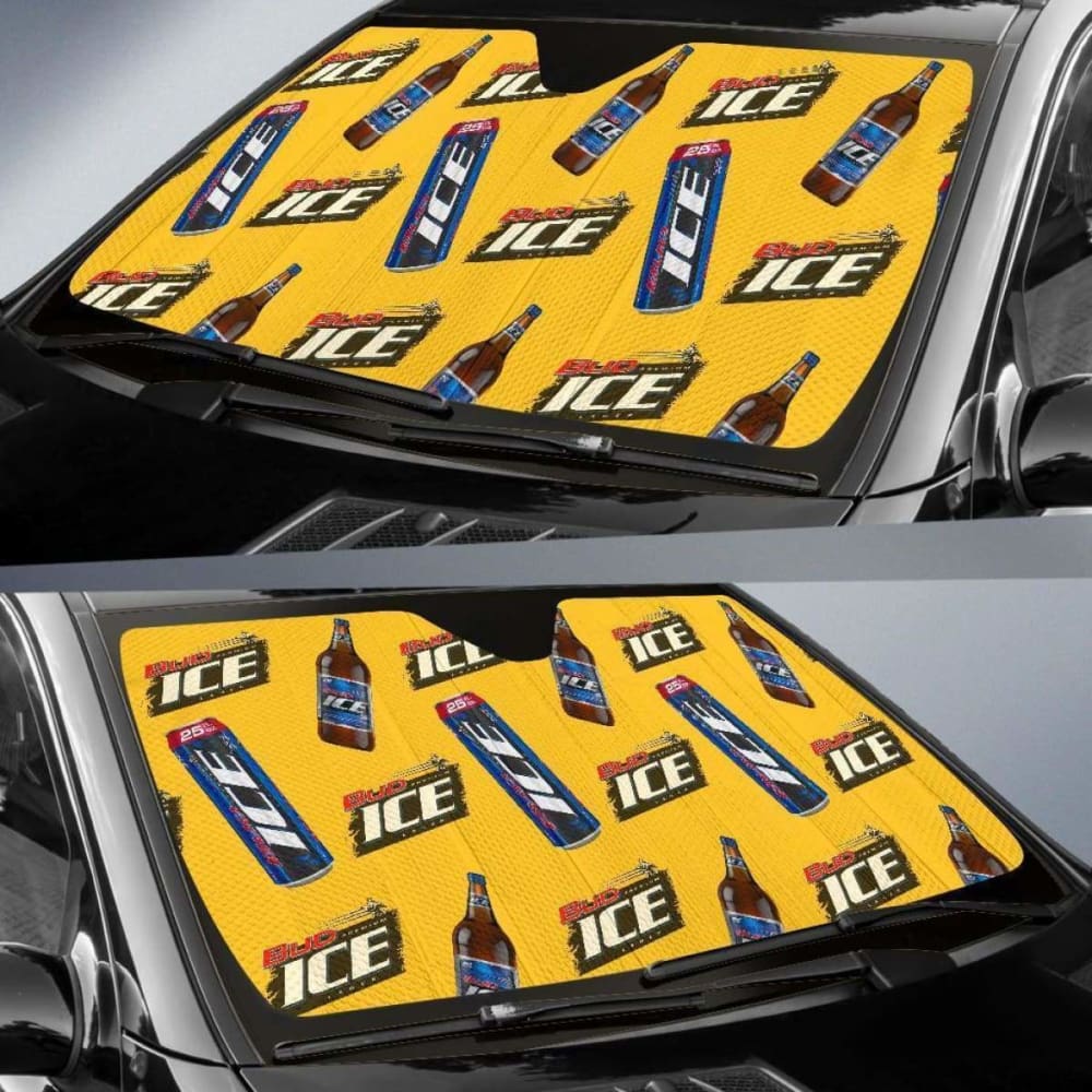 Bud Ice Car Sun Shade Auto Sun Visor For Beer Lover
