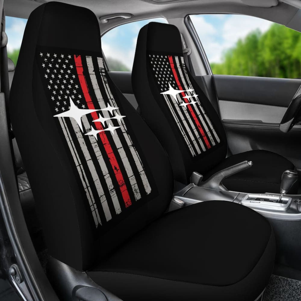 Car Seat Covers With Subaru Mixed Thin Red Line