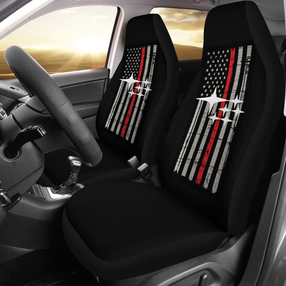Car Seat Covers With Subaru Mixed Thin Red Line