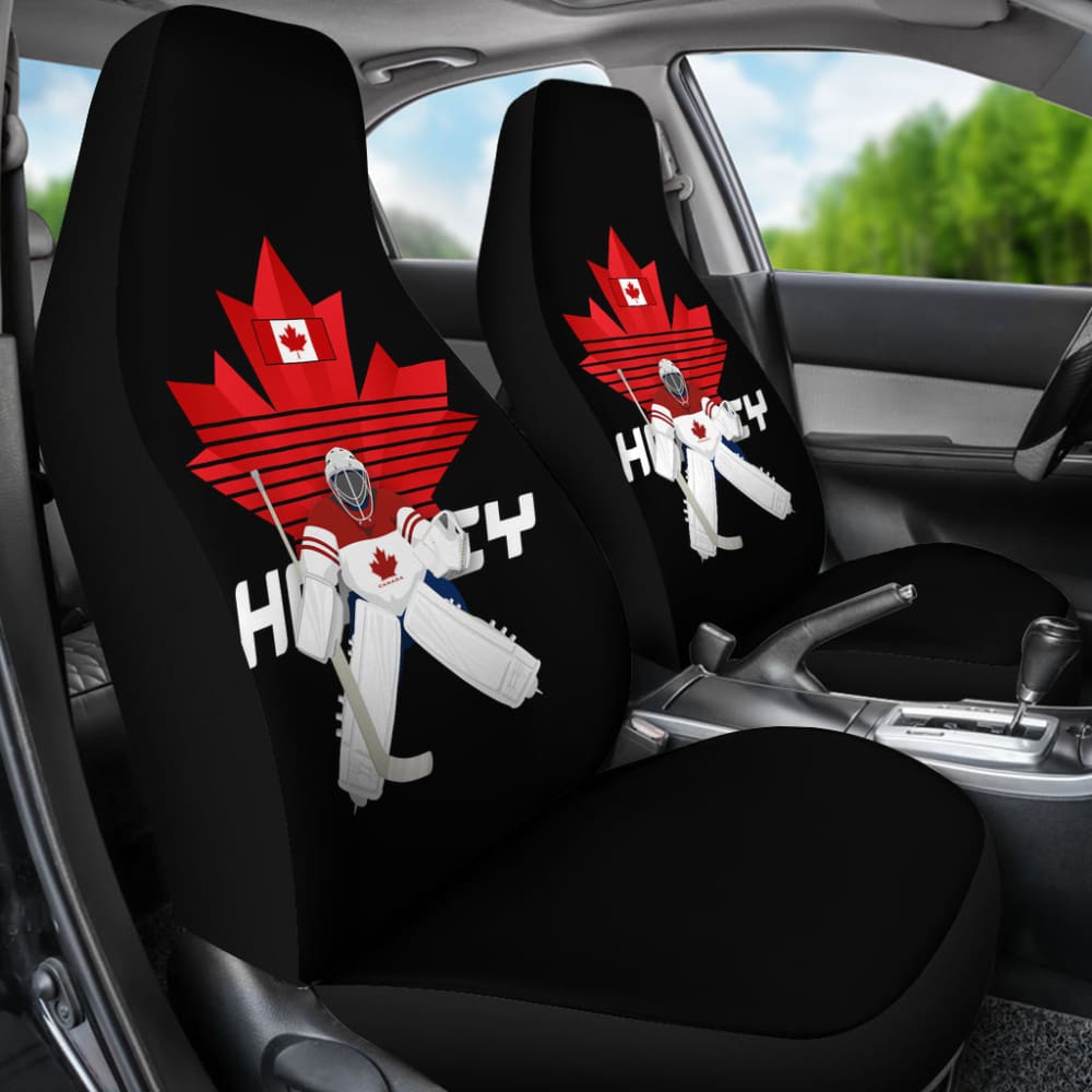 Canada Car Seat Covers, Canada Hockey Player Maple Leaf
