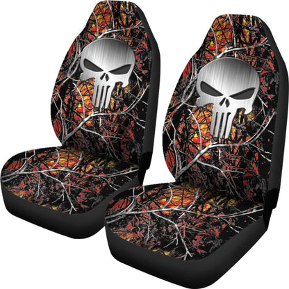 Wildfire Camouflage Punisher Custom Metallic Printed Car Seat Covers