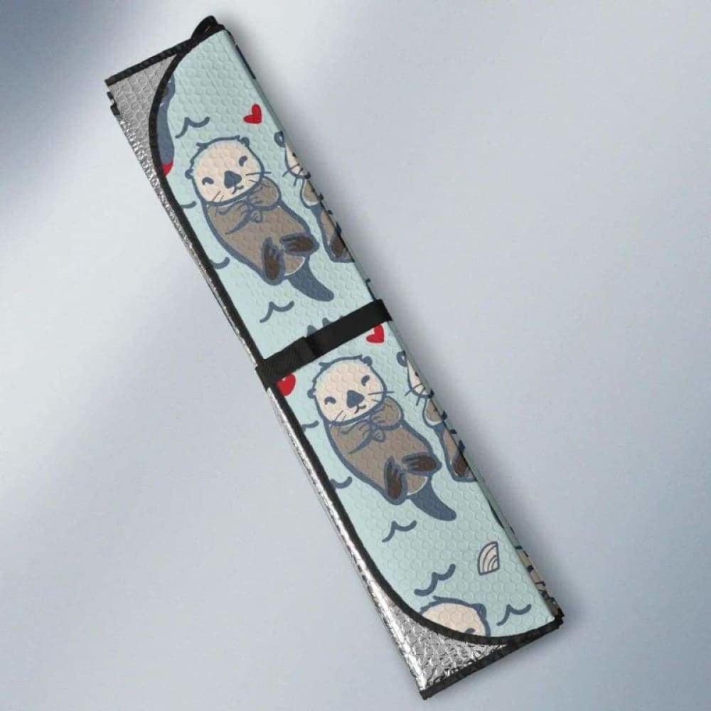 Lovely Sea Otter Pattern Car Auto Sun Shades