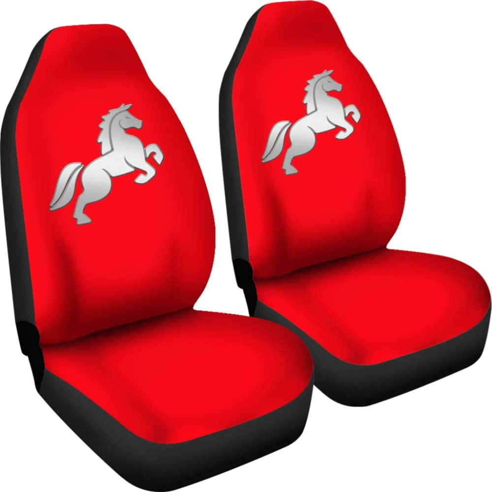 Red Mustang Horse Silhouette Car Seat Covers Custom