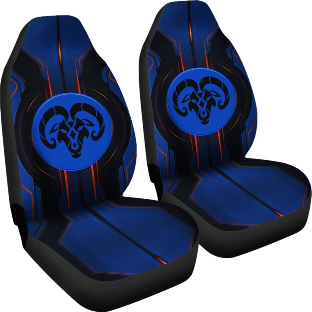 Amazing Black And Blue Dodge Ram Car Seat Covers Custom