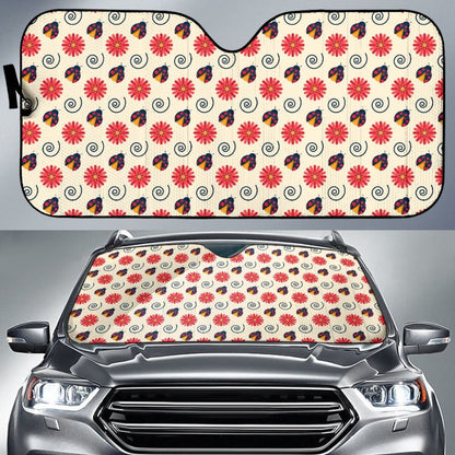 Pink Red Ladybug Custom Car Decoration Car Auto Sun Shade
