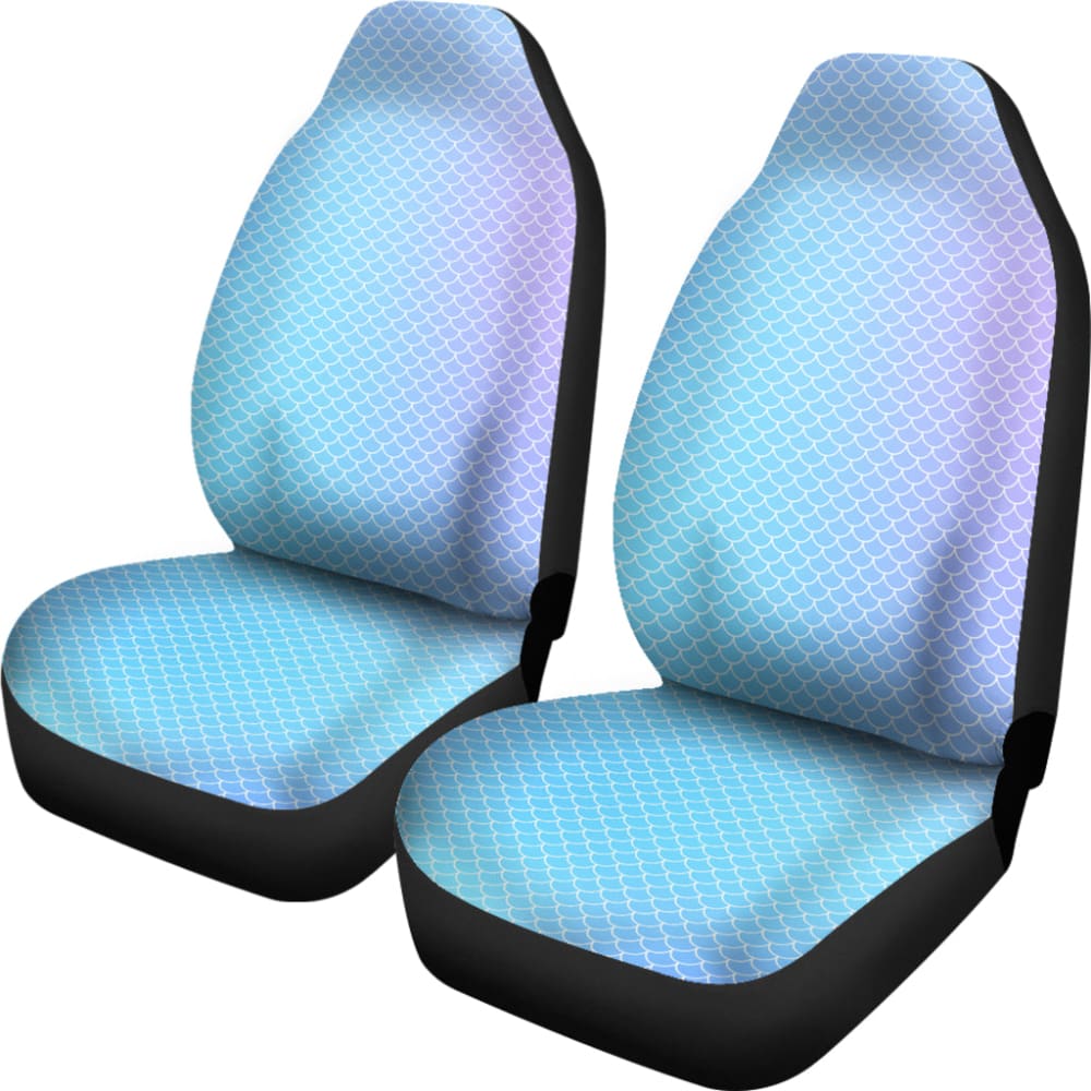 Blue Purple Mermaid Scales Car Seat Covers