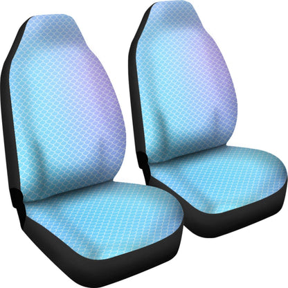 Blue Purple Mermaid Scales Car Seat Covers