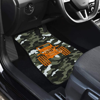 Forest Green Army Camouflage Color Pale Green Jeep Car Floor Mats