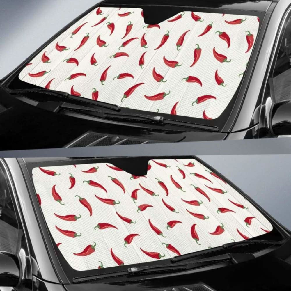 Chili Peppers Pattern Car Auto Sun Shades