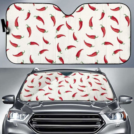 Chili Peppers Pattern Car Auto Sun Shades