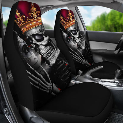 Sugar King And Queen Skull Kissing The Dead Car Seat Covers
