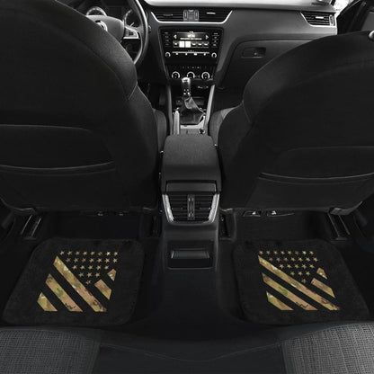 Amazing Green American Flag Stars And Stripes Car Floor Mats