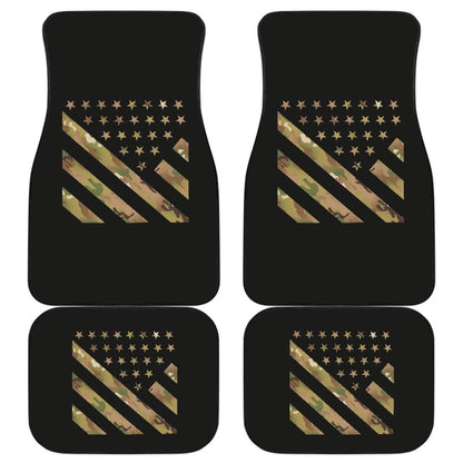 Amazing Green American Flag Stars And Stripes Car Floor Mats