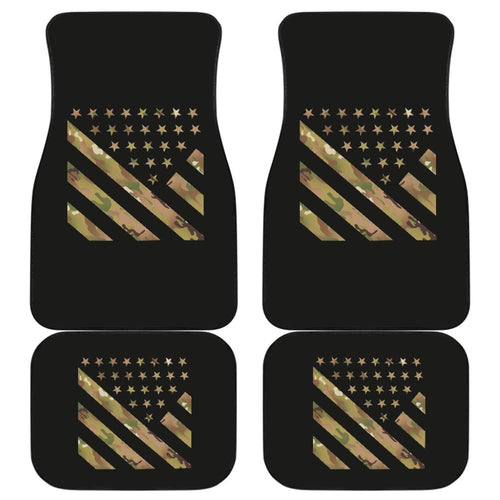 Amazing Green American Flag Stars And Stripes Car Floor Mats