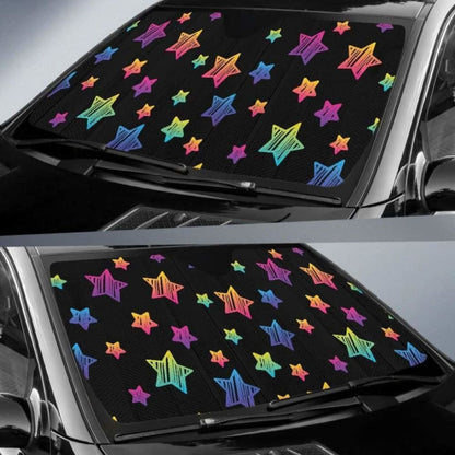 Colorful Star Pattern Car Auto Sun Shades
