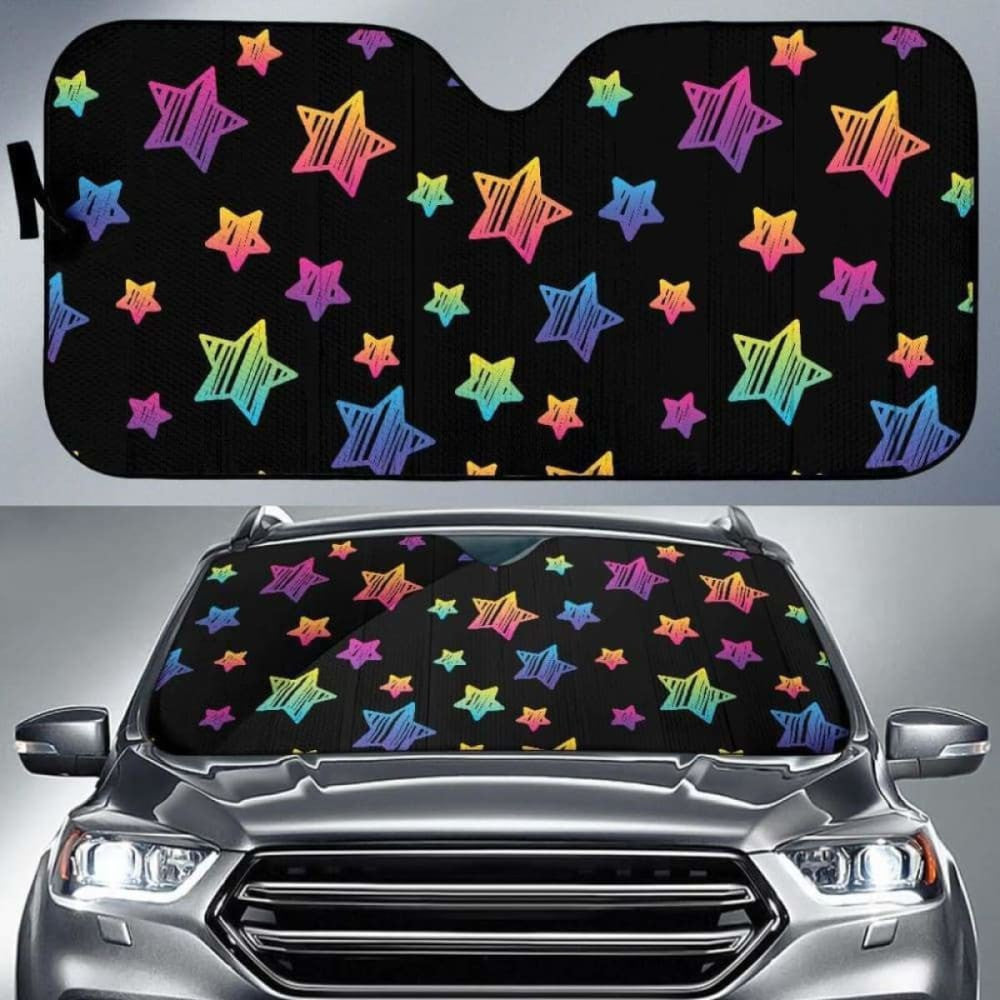 Colorful Star Pattern Car Auto Sun Shades