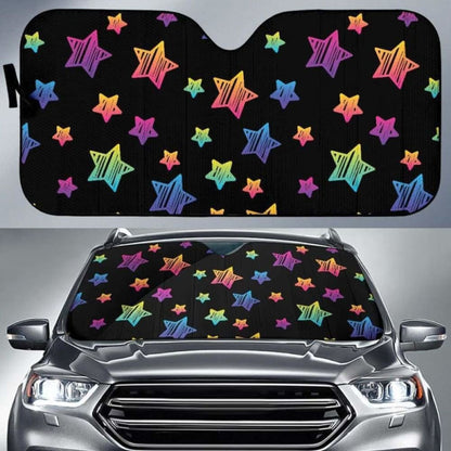Colorful Star Pattern Car Auto Sun Shades