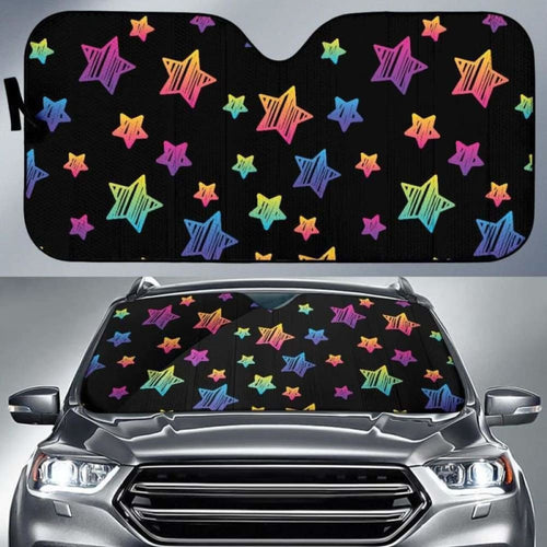 Colorful Star Pattern Car Auto Sun Shades