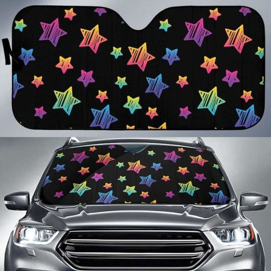 Colorful Star Pattern Car Auto Sun Shades