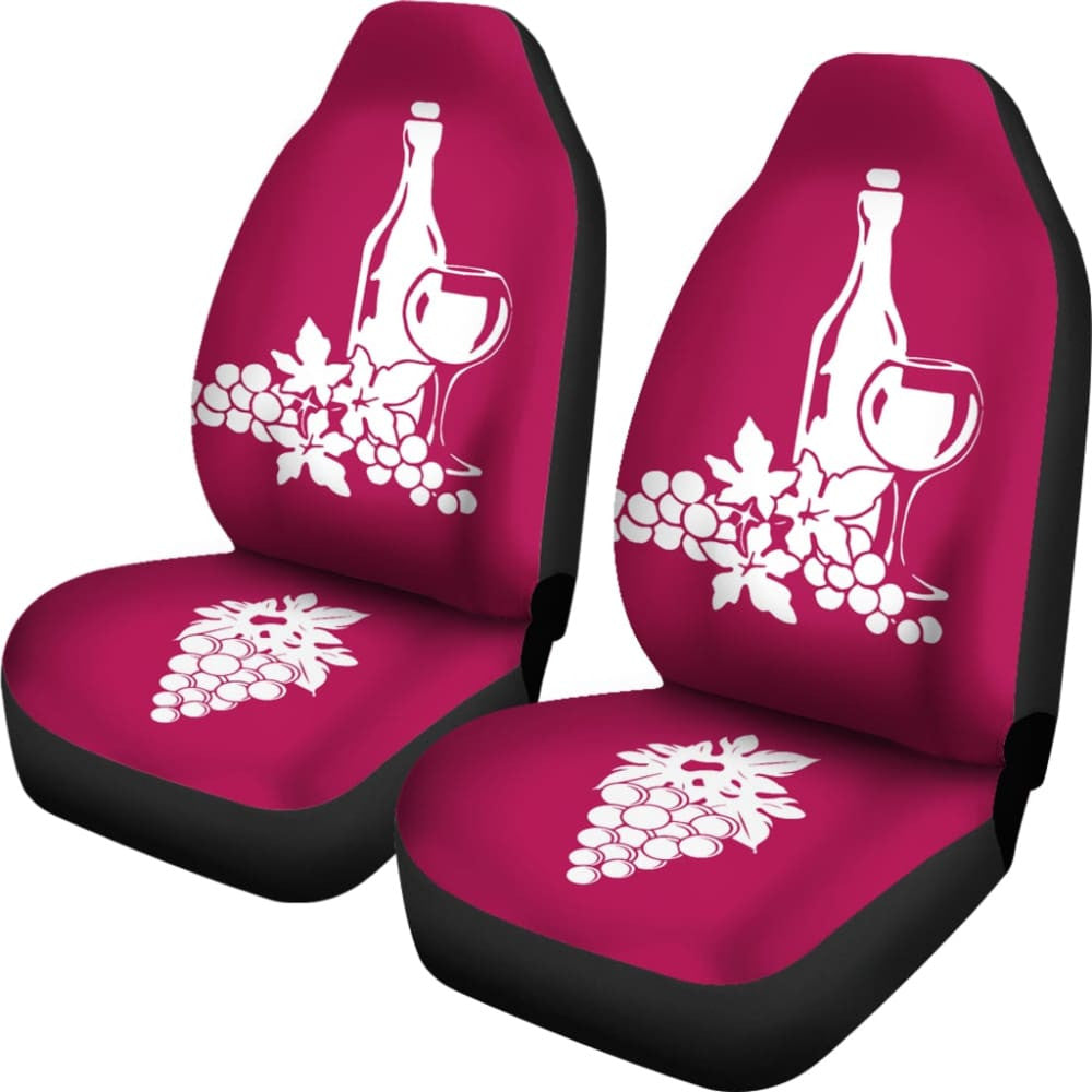 Red Wine Custom Car Decor Items Car Seat Covers