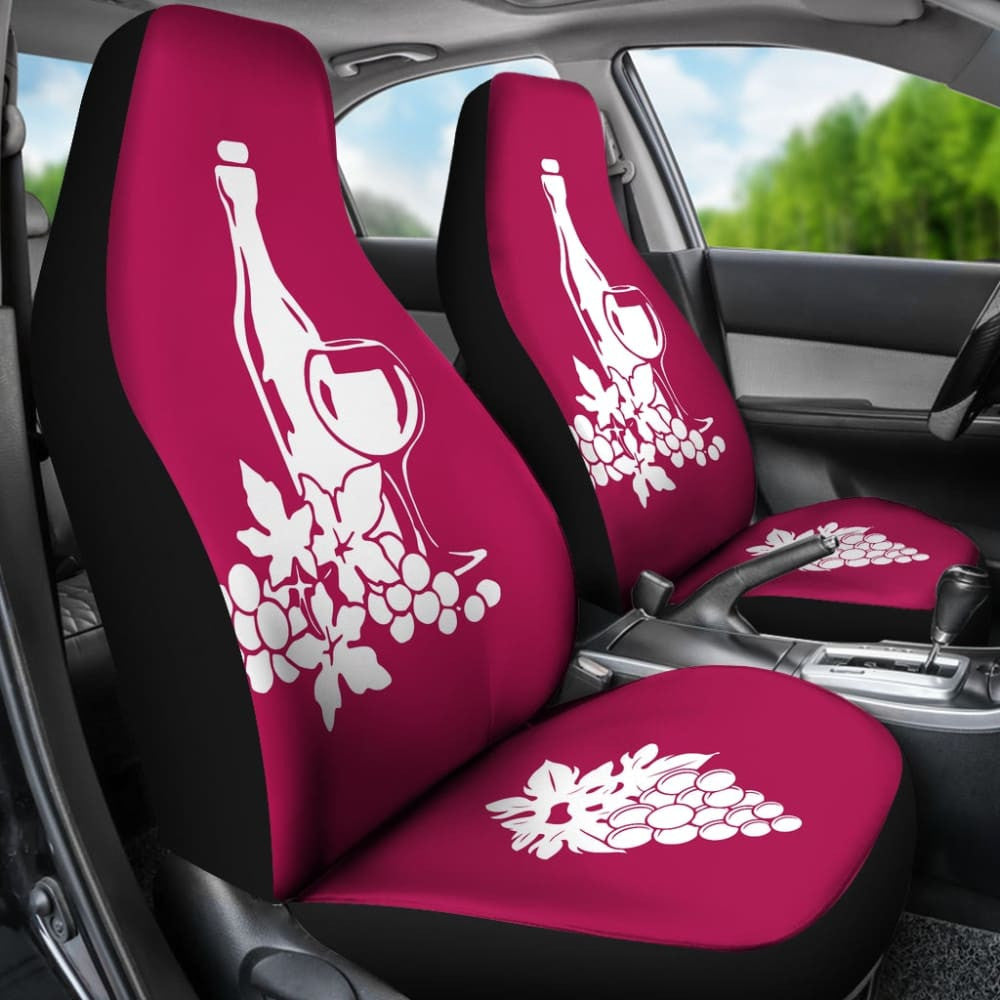 Red Wine Custom Car Decor Items Car Seat Covers