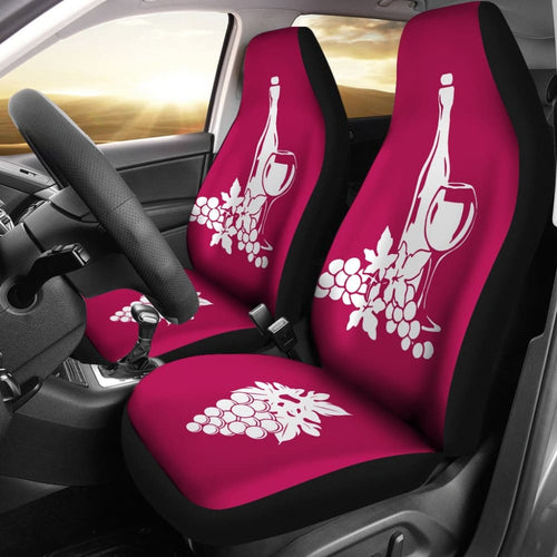 Red Wine Custom Car Decor Items Car Seat Covers