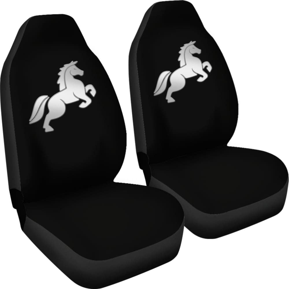 Black Mustang Horse Silhouette Car Seat Covers Custom