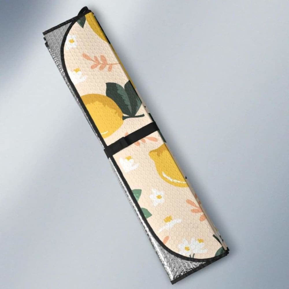 Lemon Flower Leave Pattern Car Auto Sun Shades