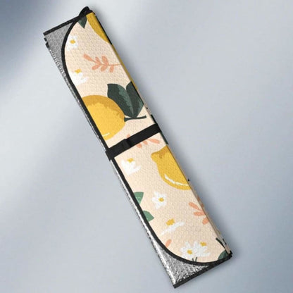 Lemon Flower Leave Pattern Car Auto Sun Shades