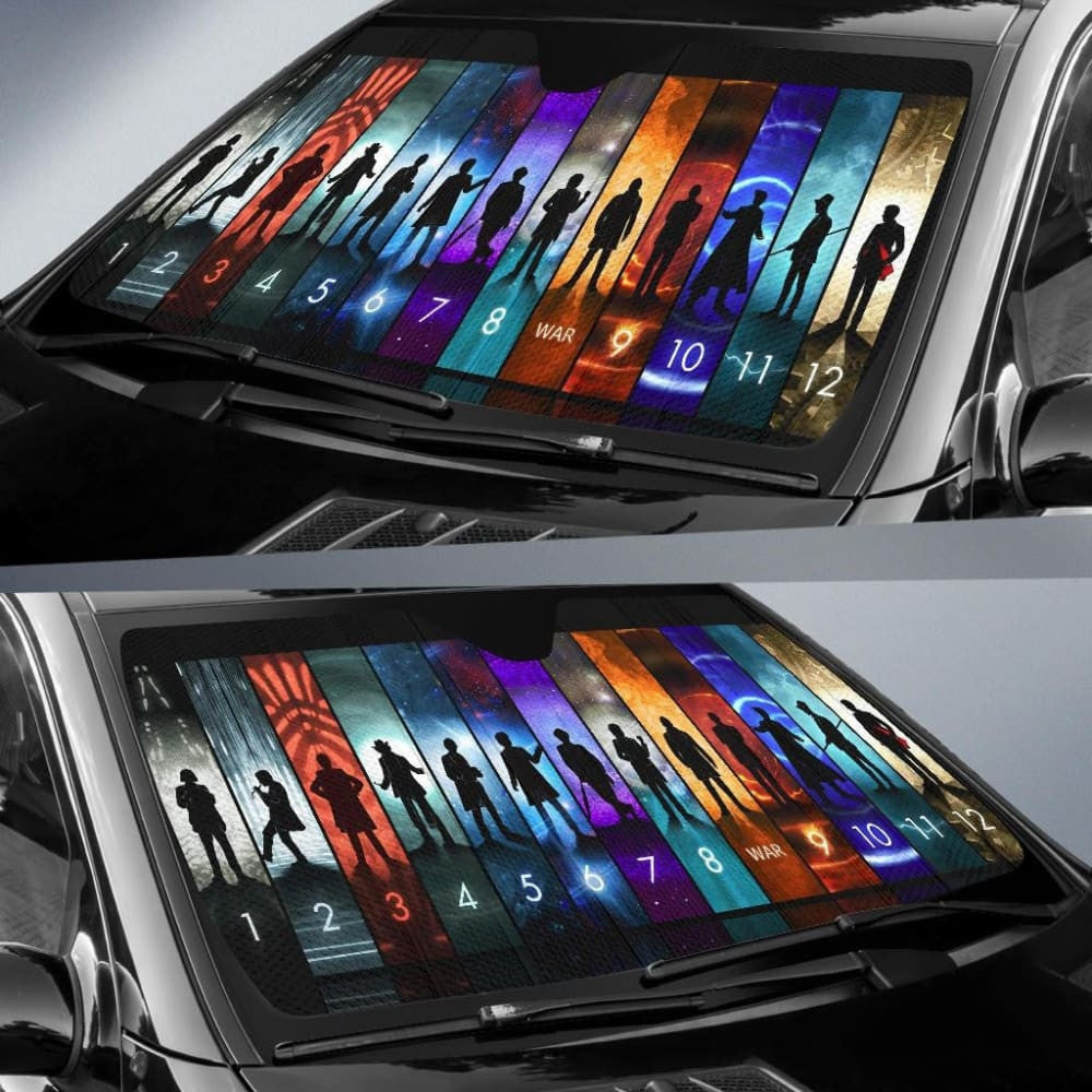 Doctor Who Art Car Sun Shades Amazing Gift Ideas