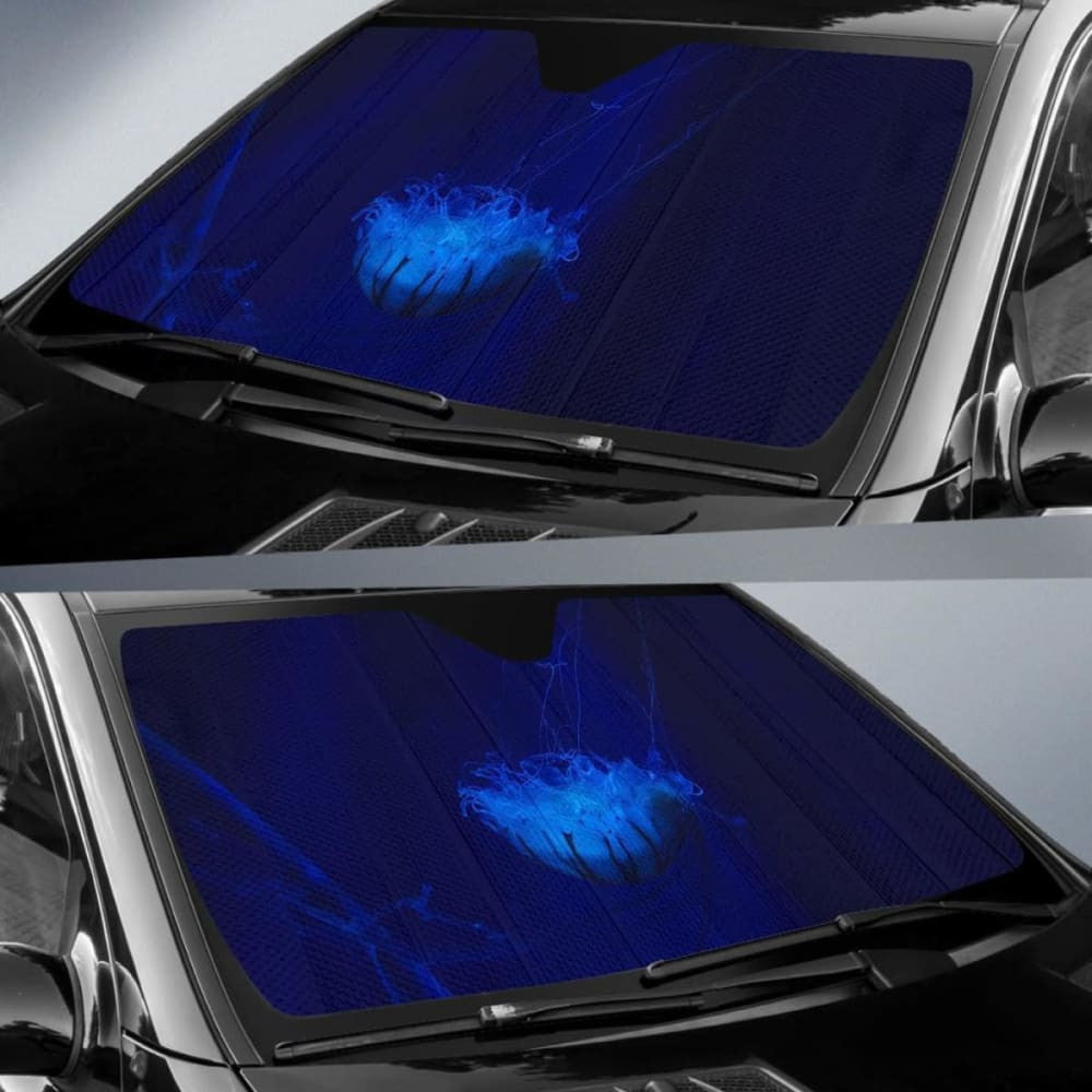 Jellyfish Underwater Deep OceanK Car Sun Shade