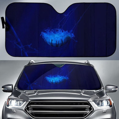 Jellyfish Underwater Deep OceanK Car Sun Shade