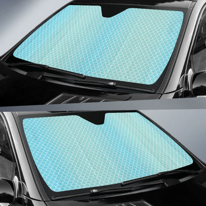 Blue Mermaid Scales Fish Scales Underwater Car Auto Sun Shades