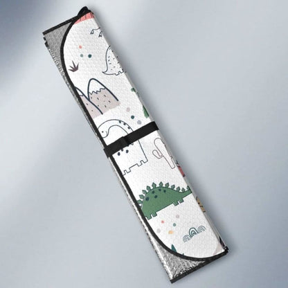 Cute Cartoon Dinosaurs Tree Pattern Car Auto Sun Shades