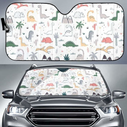 Cute Cartoon Dinosaurs Tree Pattern Car Auto Sun Shades