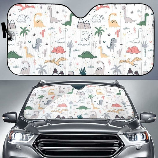 Cute Cartoon Dinosaurs Tree Pattern Car Auto Sun Shades