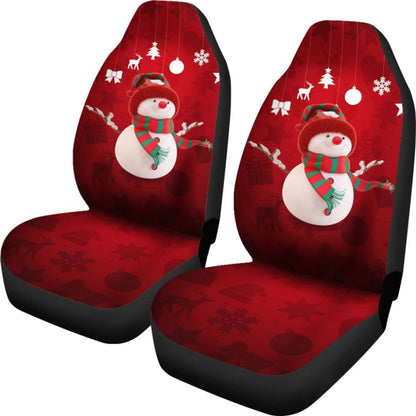 Car Seat Covers Christmas Snowman Auto Accessories