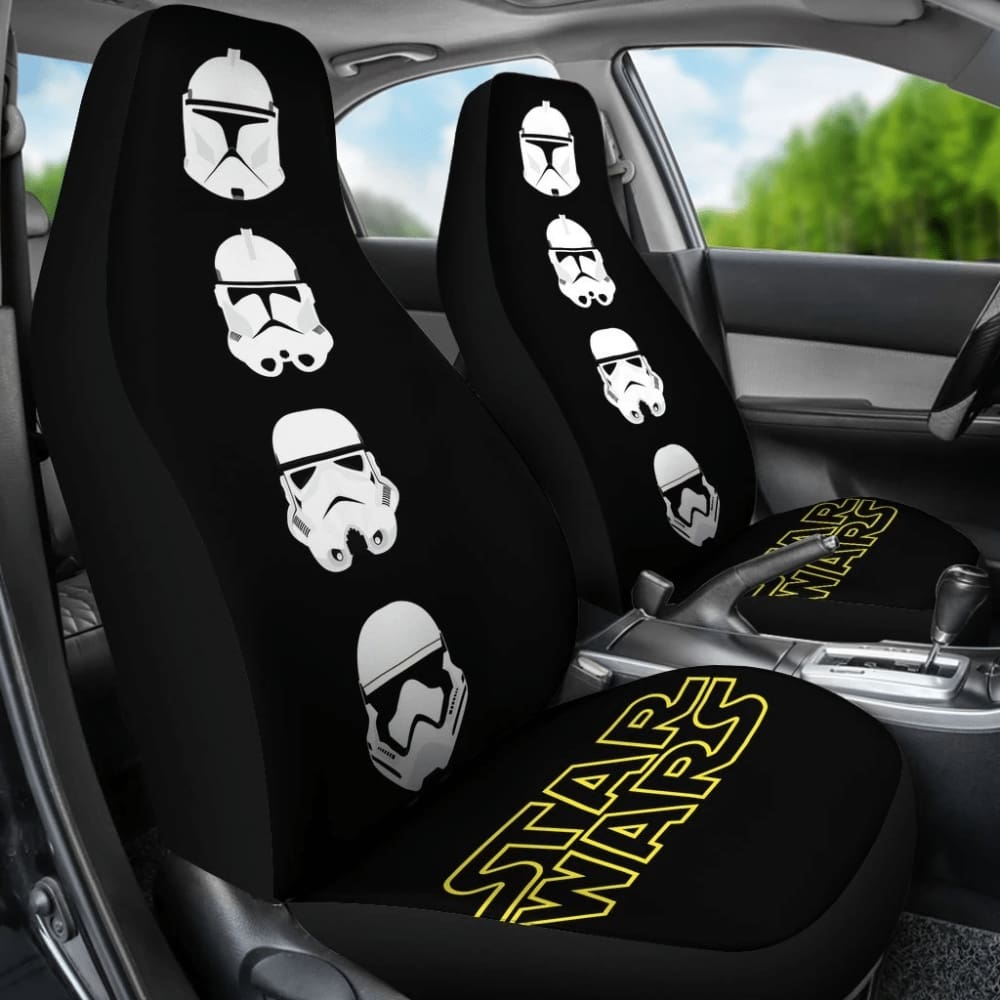 Stormstrooper Head Star Wars Car Seat Covers