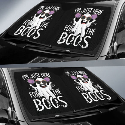 I'm Just Here For The Boos Funny Gift Car Auto Sun Shades