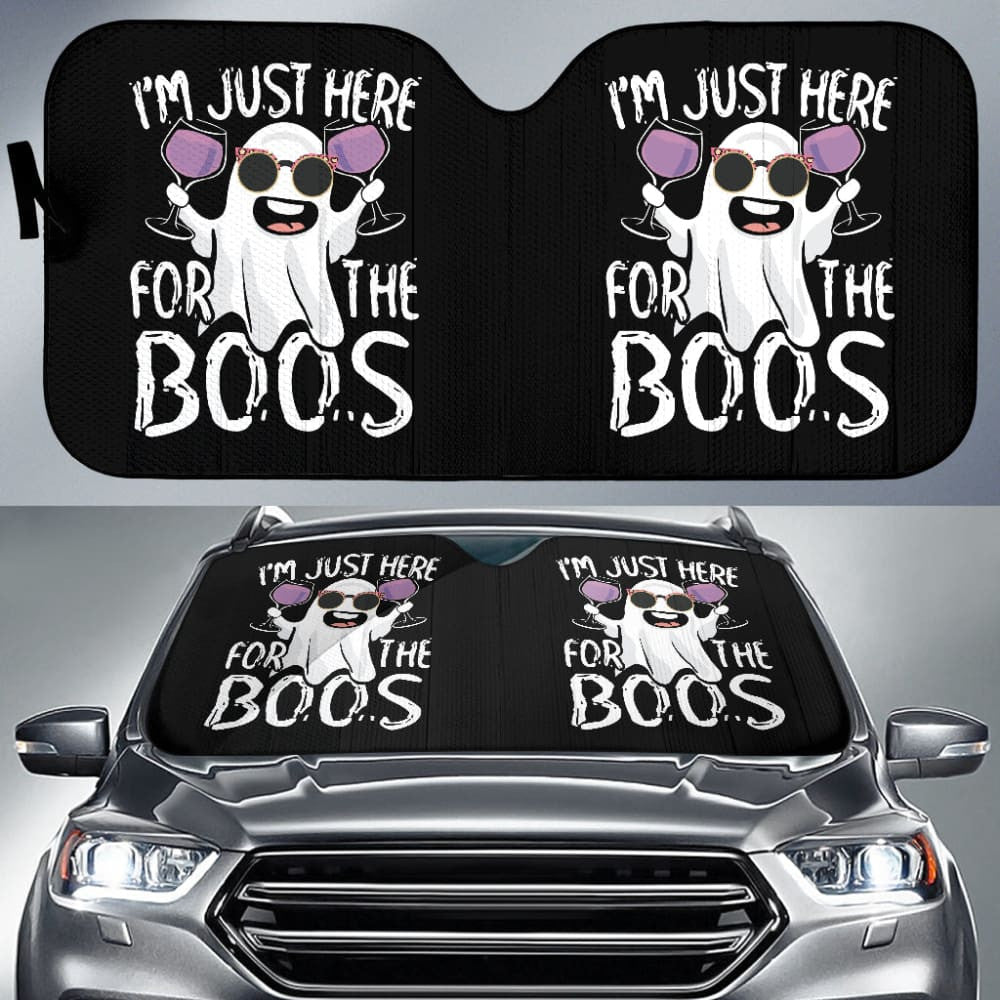 I'm Just Here For The Boos Funny Gift Car Auto Sun Shades