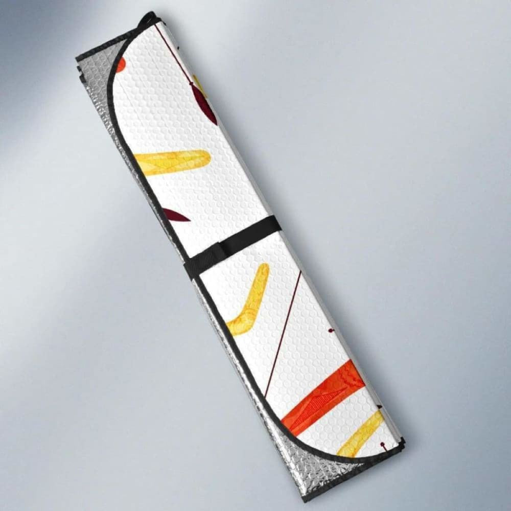 Waterclor Boomerang Australian Aboriginal Ornament Car Auto Sun Shades