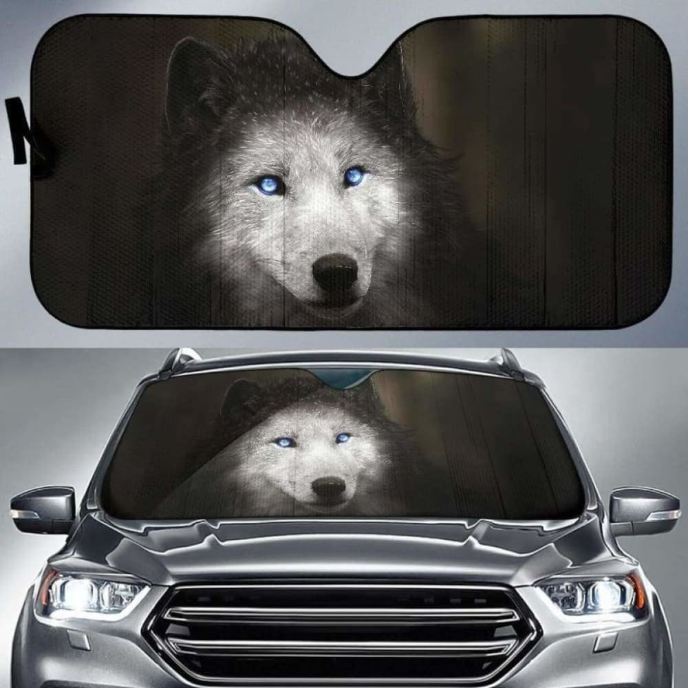 Werewolf Blue Eyes Car Sun Shades