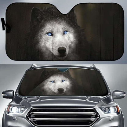 Werewolf Blue Eyes Car Sun Shades