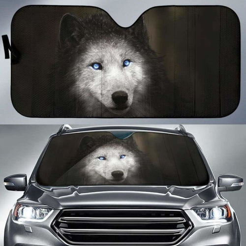 Werewolf Blue Eyes Car Sun Shades