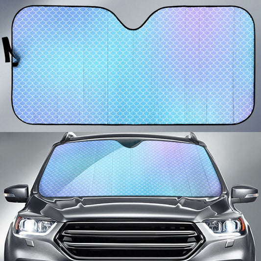 Blue Purple Mermaid Scales Car Auto Sun Shades