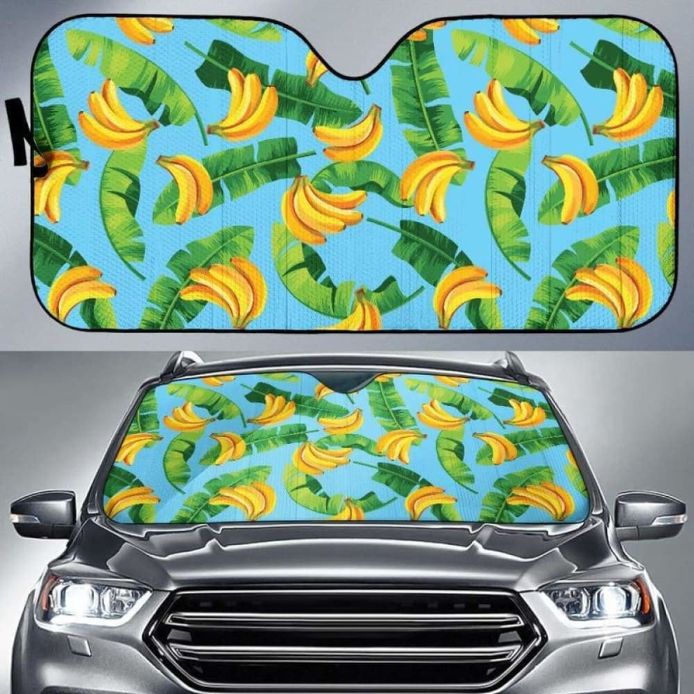 Banana Leaves Banana Design Pattern Car Auto Sun Shades