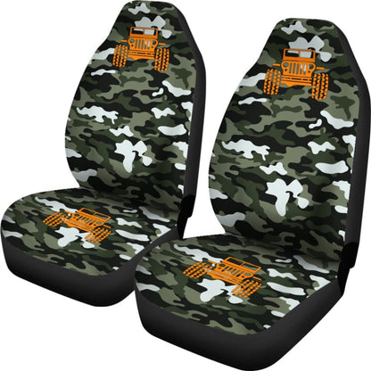 Forest Green Army Camouflage Color Pale Green Jeep Car Seats Covers