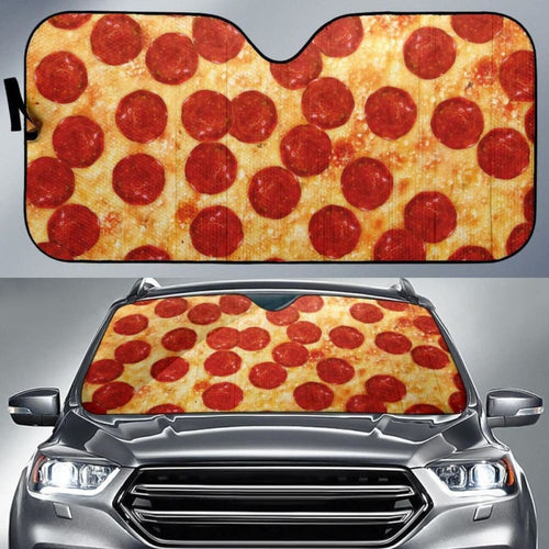Pizza Pepperoni Auto Sun Shade Funny